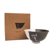 Load image into Gallery viewer, Jo Luping Design - Coastal Ti Kouka Dipped Black on White - 11cm Porcelain Bowl