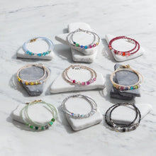 Load image into Gallery viewer, Joyful Colours Wrap Bracelet Silver Grey