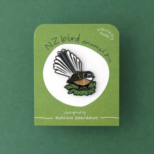 Load image into Gallery viewer, NZ Bird Enamel Pin - Fantail