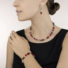 Load image into Gallery viewer, GeoCube Red Earrings