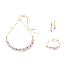 Load image into Gallery viewer, Radiating Adjustable Gold, Silver & Shimmering Pink Bracelet