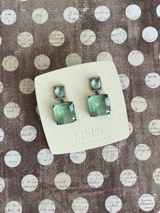 Lilio Jewelry - Aurora Glass Square & Radiant Shape Drop Earring