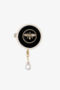 Bee & Pearl Drop Brooch