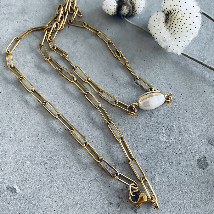 Beta Pearl Link Necklace