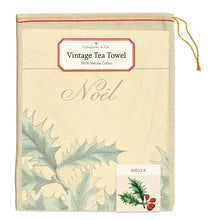 Load image into Gallery viewer, Cavallini &amp; Co - Holly - Christmas Tea Towel
