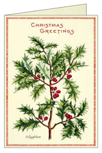 Load image into Gallery viewer, Cavallini &amp; Co - Holly Branch 10 Pkt - Christmas Boxed Notecards
