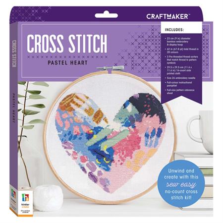 Craft Maker - Cross Stitch Kit Pastel Heart