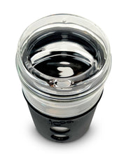 Load image into Gallery viewer, Eco Glass Coffee Travel Cup - Black Night
