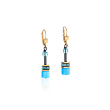 Load image into Gallery viewer, GEO CUBE FRESH BLUE EARRINGS
