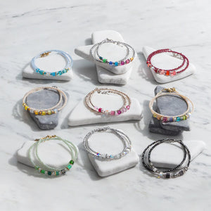 Joyful Colours Wrap Bracelet Silver Rainbow