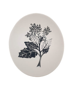 Jo Luping Design - Black Rangiora On White - 10cm Porcelain Bowl