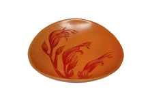 Load image into Gallery viewer, Jo Luping Design - Harakeke Flower 3 Red On Orange - 10cm Porcelain Bowl
