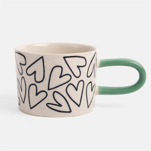 Mono Outline Heart - Mug