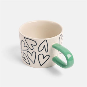 Mono Outline Heart - Mug