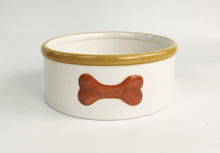 Load image into Gallery viewer, Perfect Pets Woof Dog Bowl white
