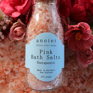 Pink Bath Salts Bottle