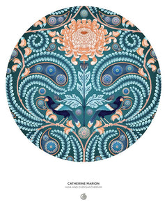 Pomegranate – Huia & Chrysanthemum Circular 500 Pce Puzzle