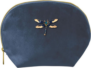 Punch Studio – Dragonfly Navy Cosmetic Velvet Bag