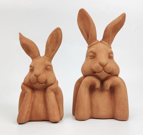 Rabbit Statue Terracotta