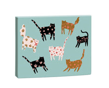 Load image into Gallery viewer, Roger La Borde - Cinnamon Blue Cats 8 Pkt - Boxed Notecards
