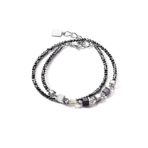 Joyful Colours Wrap Bracelet Silver Grey