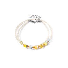 Load image into Gallery viewer, Joyful Colours Wrap Bracelet Silver Yellow
