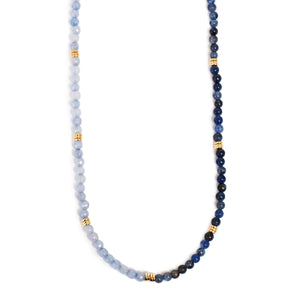 A & C Oslo - True Colors Short Chain, Blue Stones Necklace