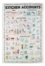Load image into Gallery viewer, The Unemployed Philosophers Guild – Kitchen Accidents Tea Towel

