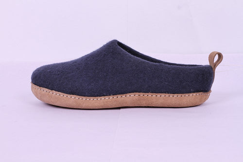 Moana Road – Toasties Navy Leather Sole