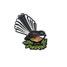 Load image into Gallery viewer, NZ Bird Enamel Pin - Fantail
