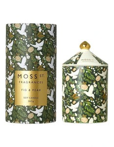 Moss St - Fig & Pear Large Ceramic Candle 360g