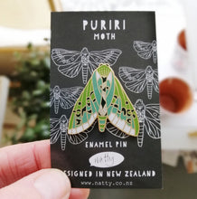 Load image into Gallery viewer, Natty - Puriri Moth Enamel Pin
