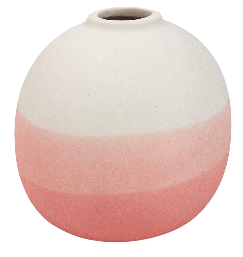 Alora Horizon Vase White & Pink Mini 7cm