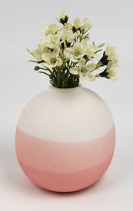 Alora Horizon Vase White & Pink Mini 7cm