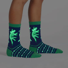 Load image into Gallery viewer, Arch-eology Kids Glow In The Dark Crew Socks Pack of 3
