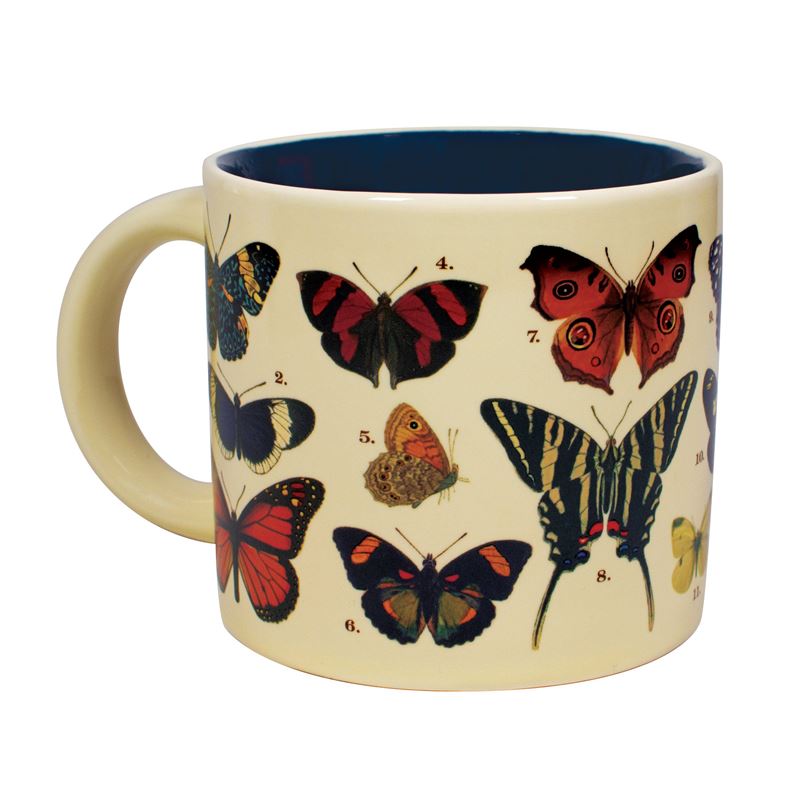 The Unemployed Philosophers Guild butterfly theme disappearing mug