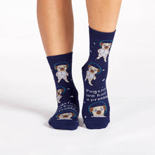 Load image into Gallery viewer, Crew Socks – Pugston, We Have a Problem 
