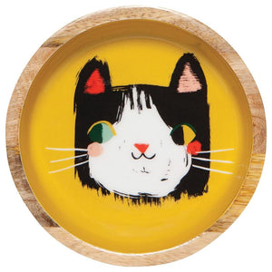 Danica Studio - Meow Meow - Mango Wood Shallow Bowl