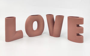 Erina LOVE Letter Vases Pink