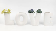 Load image into Gallery viewer, Erina LOVE Letter Vases White
