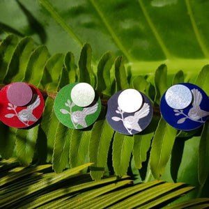 Jill Main fantail double layer stud earrings