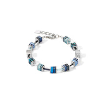 Load image into Gallery viewer, GeoCube Fresh Turquoise &amp; Stainless Steel Bracelet
