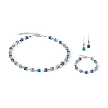 Load image into Gallery viewer, GeoCube Fresh Turquoise &amp; Stainless Steel Bracelet
