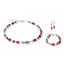 Load image into Gallery viewer, GeoCube Red Necklace

