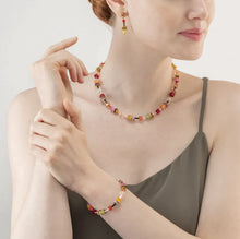 Load image into Gallery viewer, GeoCube Summer Orange, Lime &amp; Pink Earring
