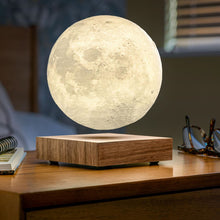 Load image into Gallery viewer, Gingko – American Walnut Smart LED Moon Lamp
