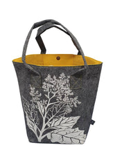 Load image into Gallery viewer, Jo Luping Design - Rangiora Grey &amp; Yellow - Shoulder Tote Bag
