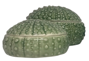 Moana Rd Ceramic kina bowls 2 set green