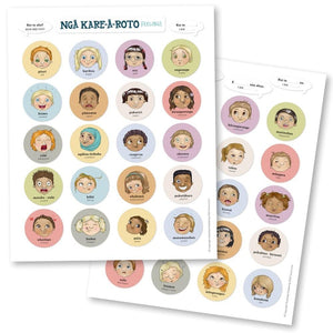Kuwi & Friend - Magnet Set - Nga Kare-A-Roto (Feelings)