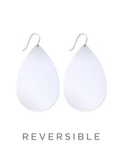 Load image into Gallery viewer, Lilac Striped Gingham Big Tear Drop Earrings

